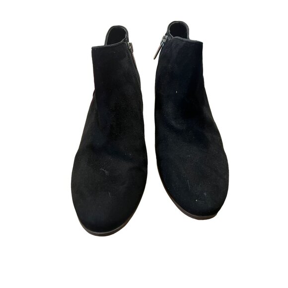 Circus Sam Edelman Booties Ankle Boots Black Suede Inside zip size 9 1.75" heel - Picture 2 of 7